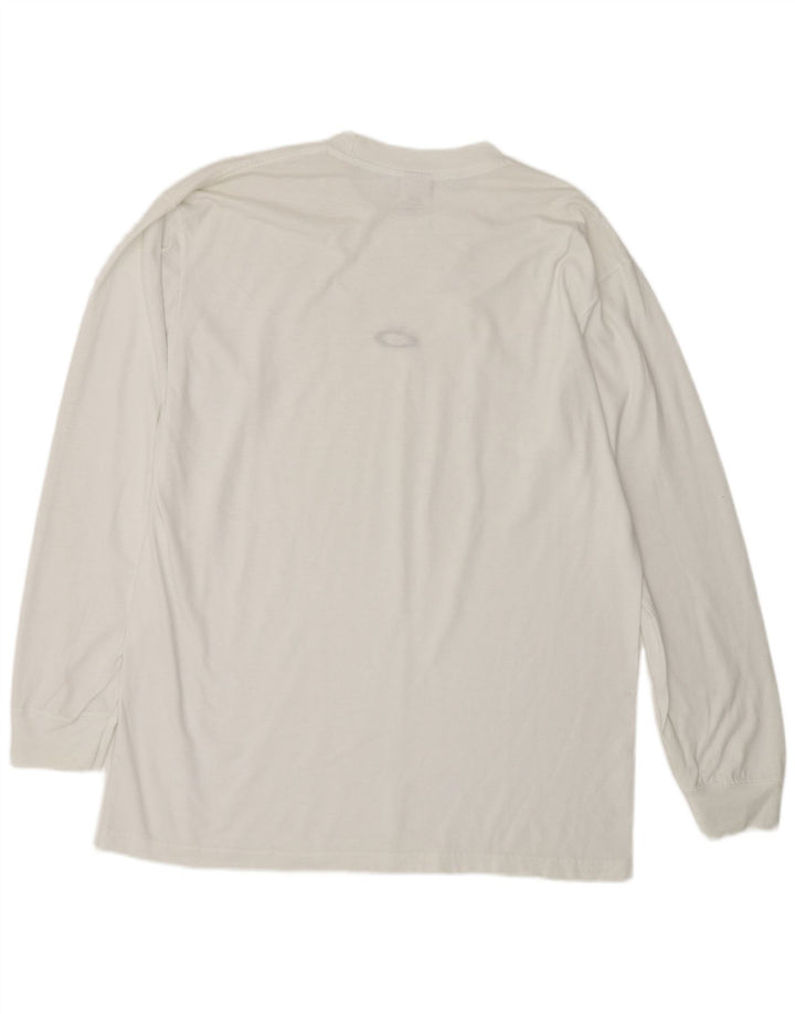 Oakley Herre Top Langærmet Stor Hvid Polyester