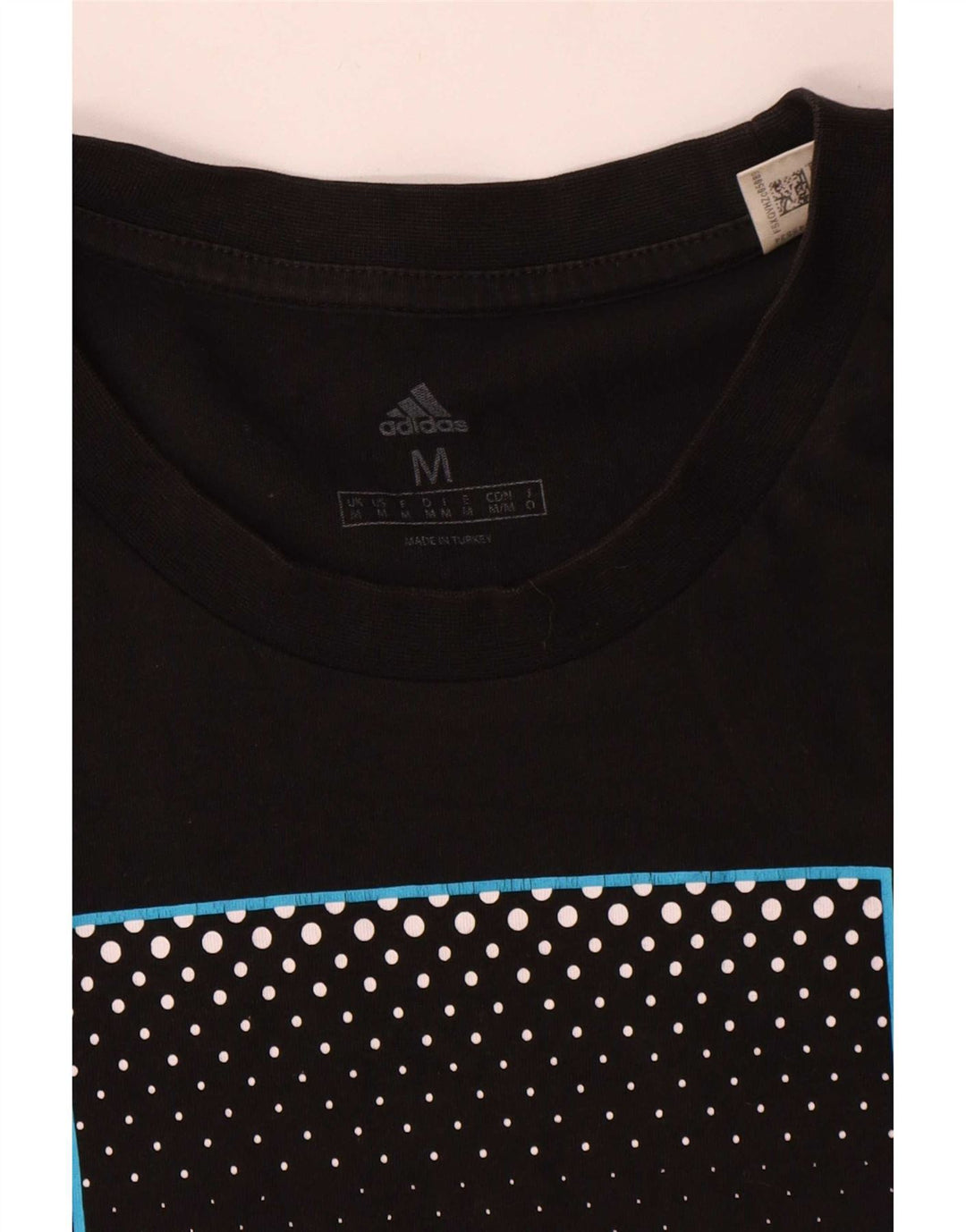Adidas Tre Stripes Grafisk T-Shirt Top Medium Sort Bomuld