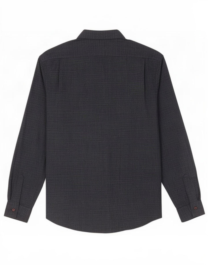 Benetton herreskjorte XL marineblå Gingham