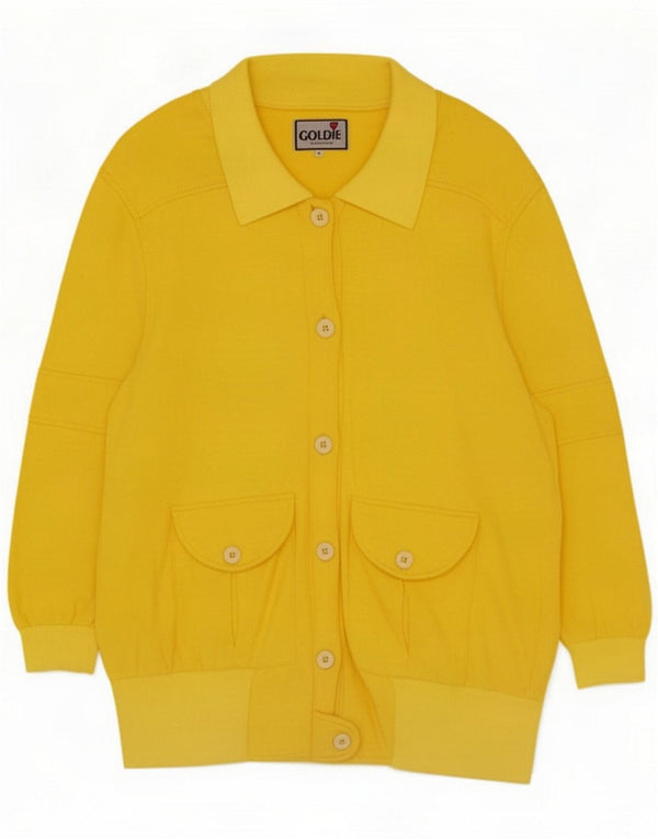Goldie Dame træningsdragt topjakke UK 14 Medium Yellow Cotton