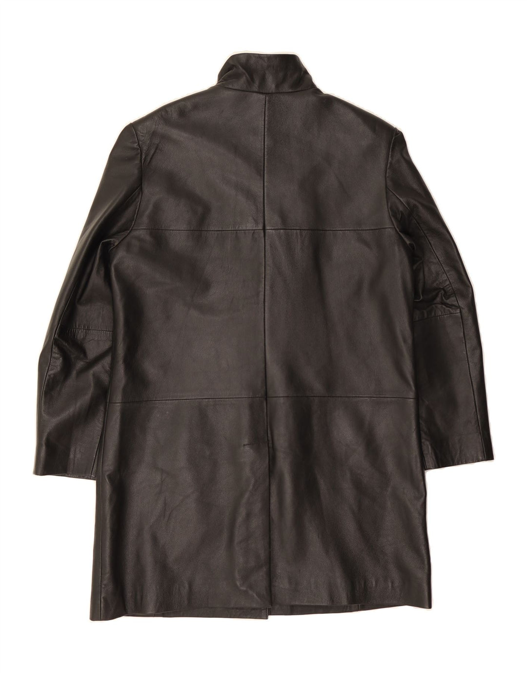 CLASSICS Womens Leather Coat UK 16 Large Black Leather Vintage Classics and Second-Hand Classics from Messina Hembry 