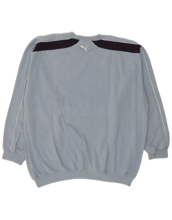 Puma Herre grafisk sweatshirt Jumper XL Blå Colourblock Bomuld