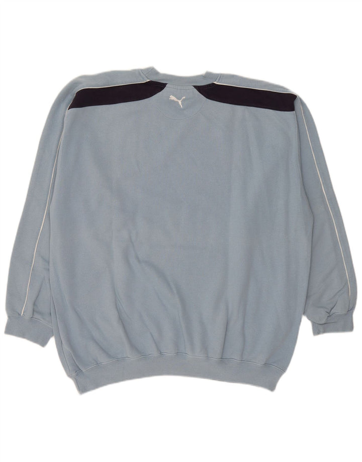 Puma Herre grafisk sweatshirt Jumper XL Blå Colourblock Bomuld