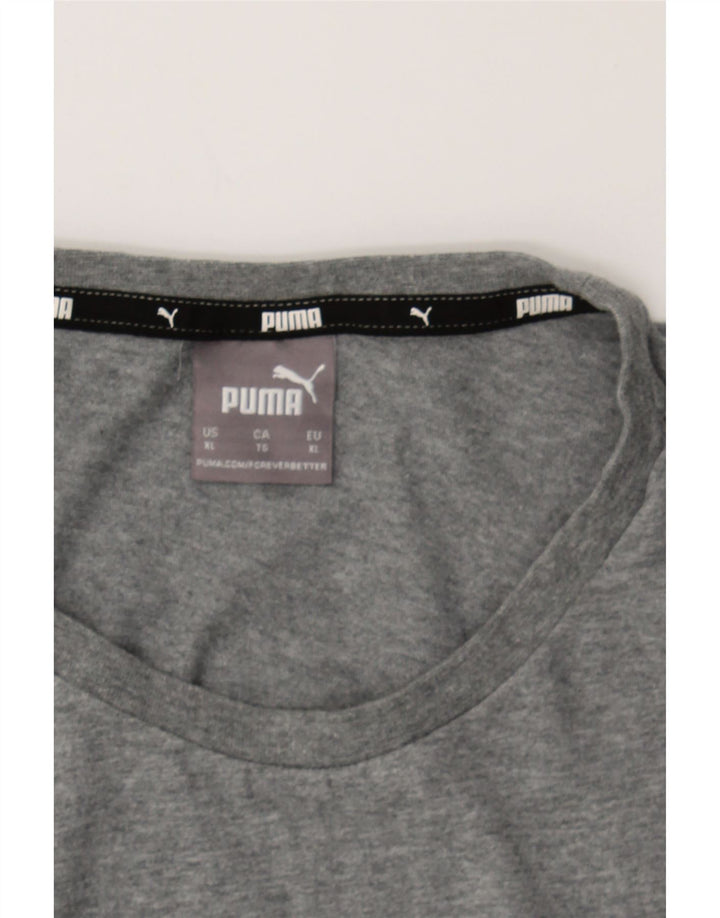 PUMA Mens T-Shirt Top XL Grey Cotton Vintage Puma and Second-Hand Puma from Messina Hembry 