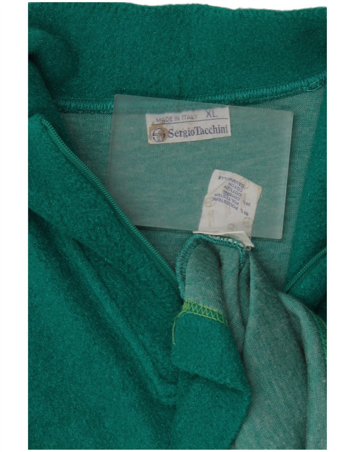 Sergio Tacchini Fleece Jumper med lynlås til mænd XL Grøn Polyester