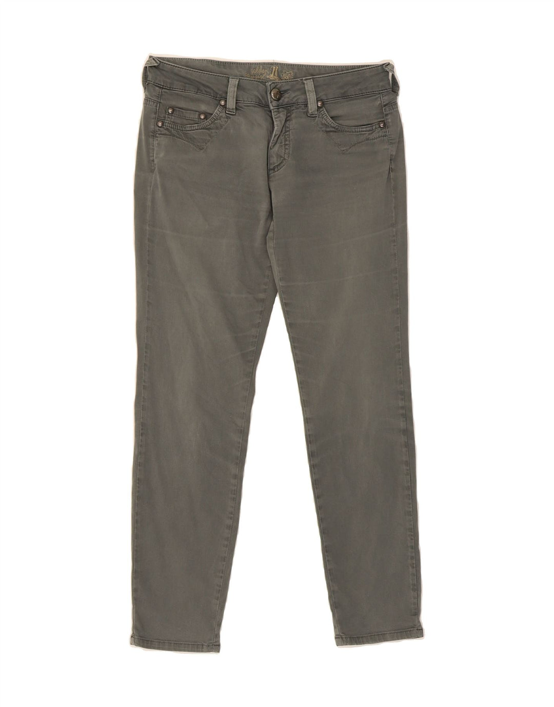 MARLBORO CLASSICS Womens Slim Casual Trousers W29 L28 Grey Cotton Vintage Marlboro Classics and Second-Hand Marlboro Classics from Messina Hembry 