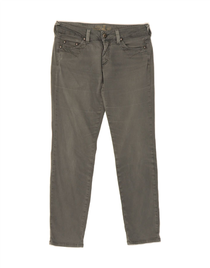 MARLBORO CLASSICS Womens Slim Casual Trousers W29 L28 Grey Cotton Vintage Marlboro Classics and Second-Hand Marlboro Classics from Messina Hembry 