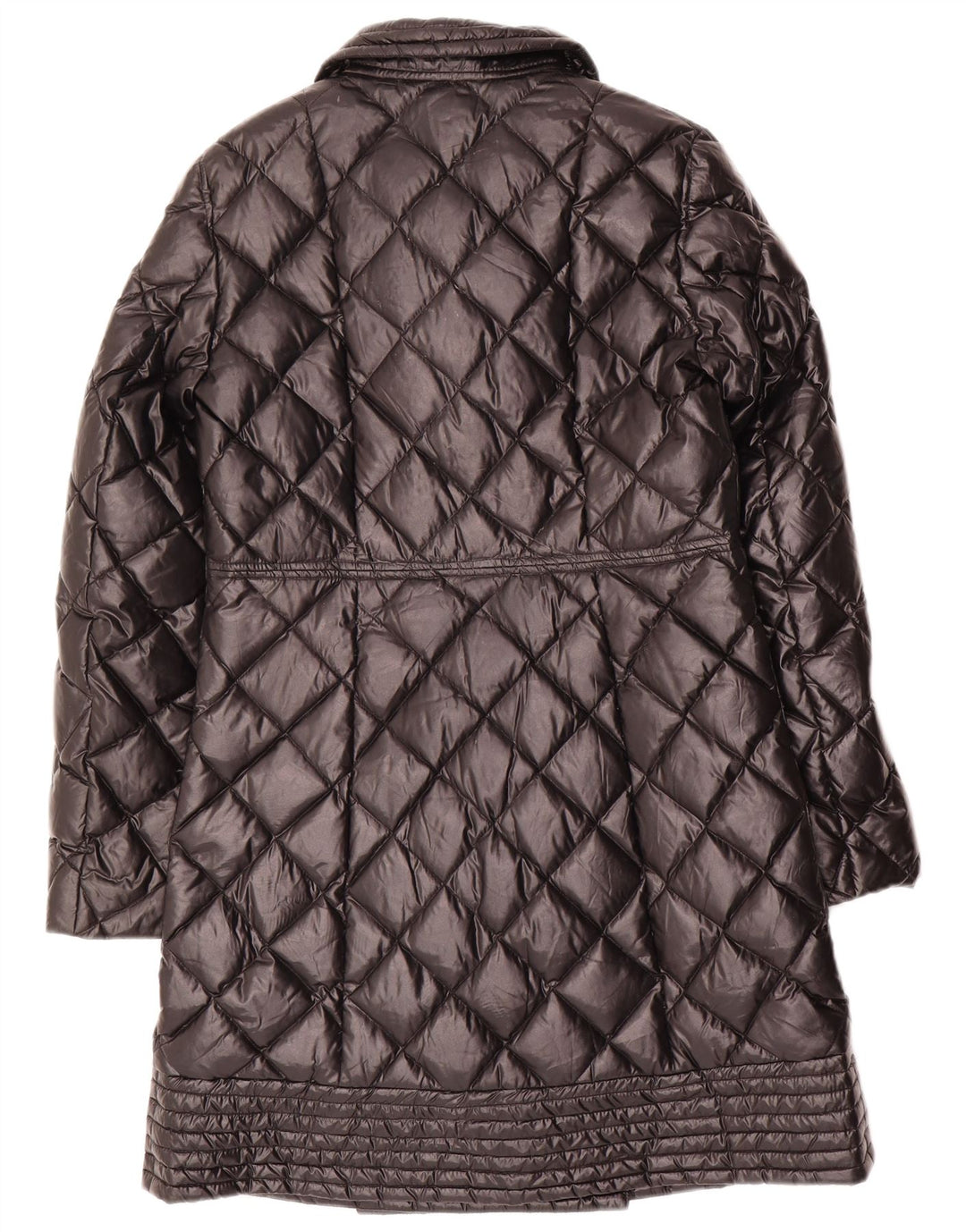 Moschino Dame Dobbeltradet Polstret Frakke UK 8 Lille sort polyamid