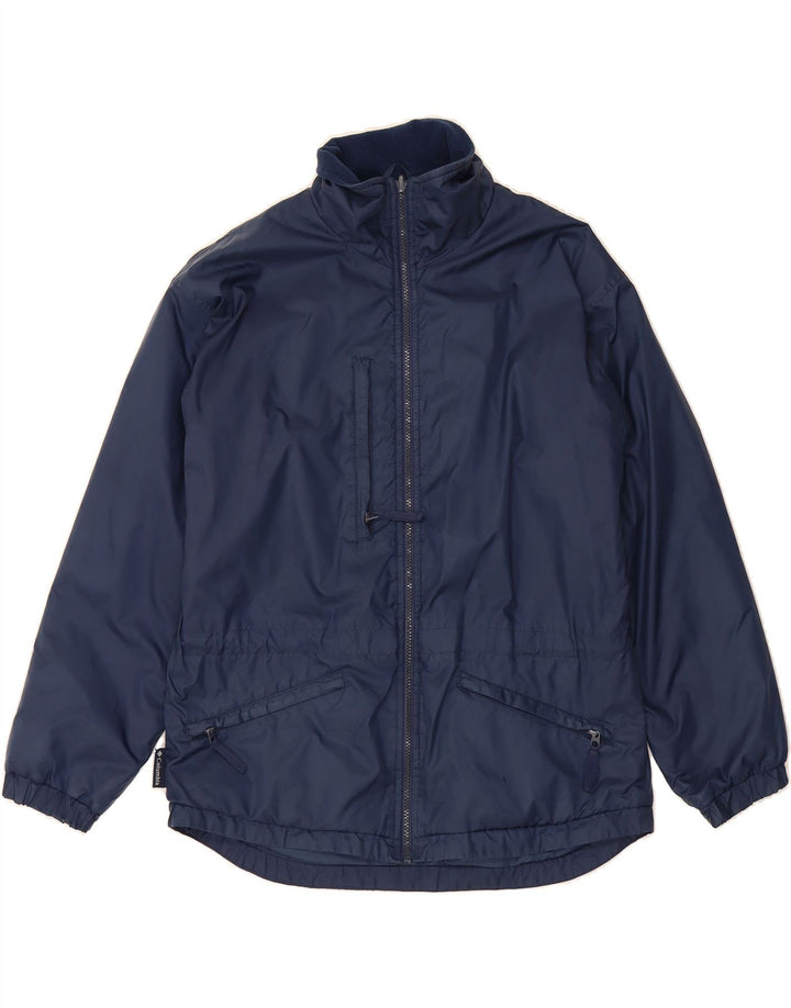 COLUMBIA Womens Oversized Windbreaker Jacket UK 14 Medium Navy Blue Vintage Columbia and Second-Hand Columbia from Messina Hembry 