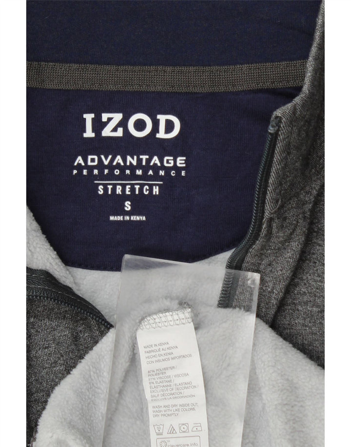 IZOD Sweatshirt med lynlås til mænd, lille grå polyester