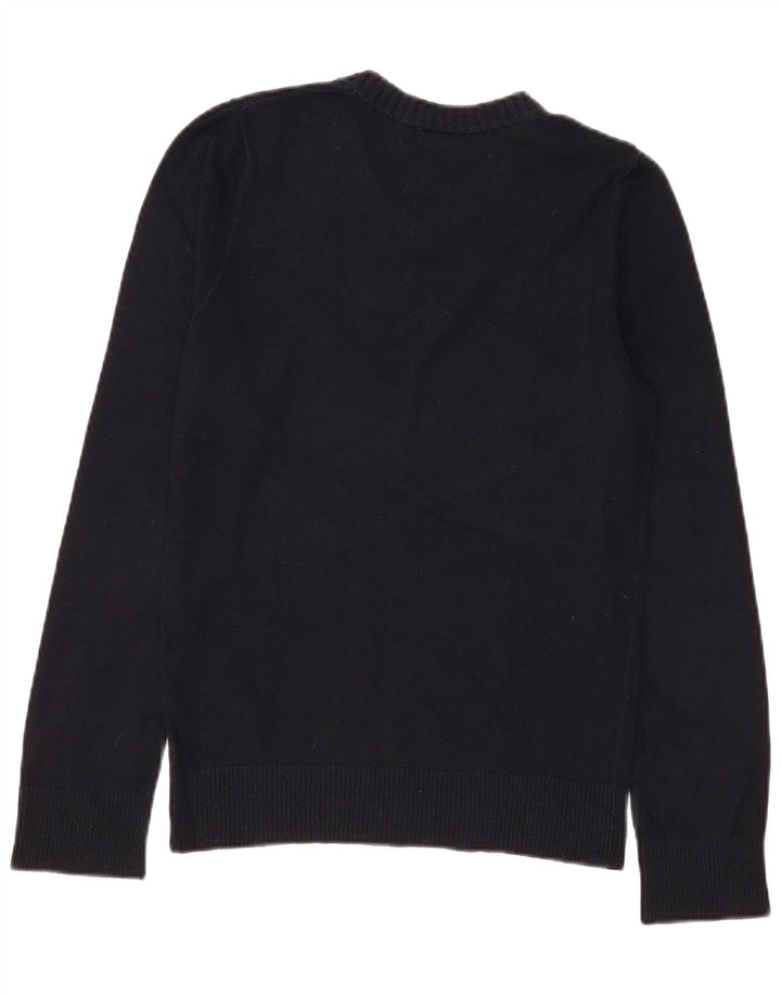 Hollister Herre V-hals sweater Medium marineblå bomuld