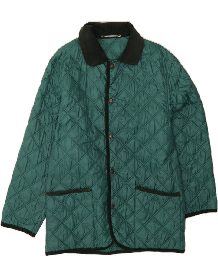 MARINA YACHTING Mens Quilted Jacket UK 38 Medium Green Polyamide Vintage Marina Yachting and Second-Hand Marina Yachting from Messina Hembry 