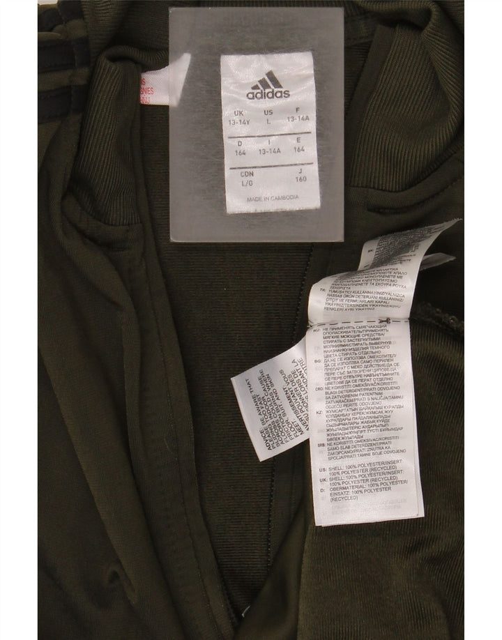 Adidas Træningsdragt Topjakke til drenge 13-14 år Khaki Polyester