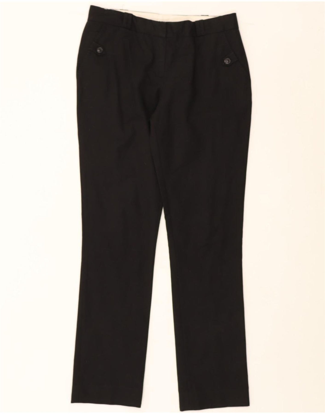 MASSIMO DUTTI Womens Slim Chino Trousers EU 40 Medium W30 L31 Black Cotton Vintage Massimo Dutti and Second-Hand Massimo Dutti from Messina Hembry 