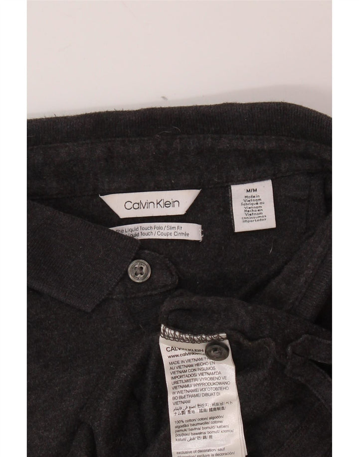 CALVIN KLEIN Herre Slim Fit Polo Shirt Medium Grey Bomuld