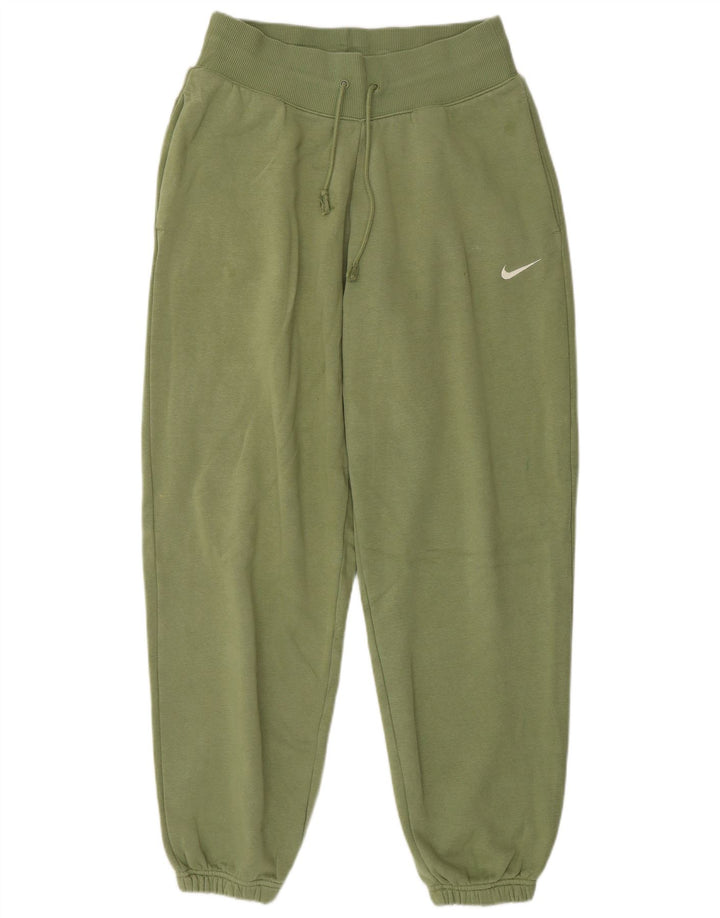 Nike Dame træningsdragt Bukser Joggers UK 10 Small Green Bomuld