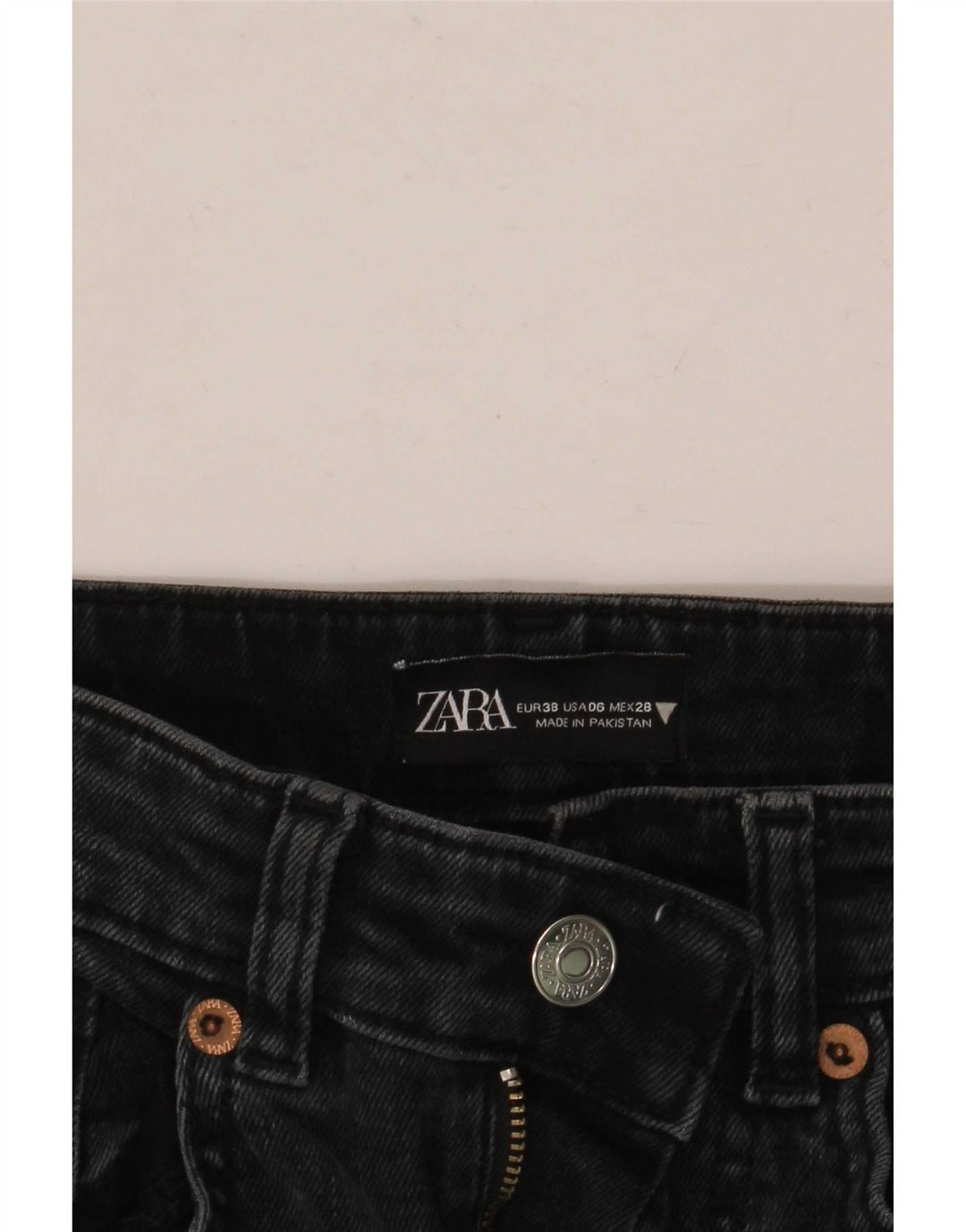 Zara Dame Flared Jeans EU 38 Small W28 L26 Sort