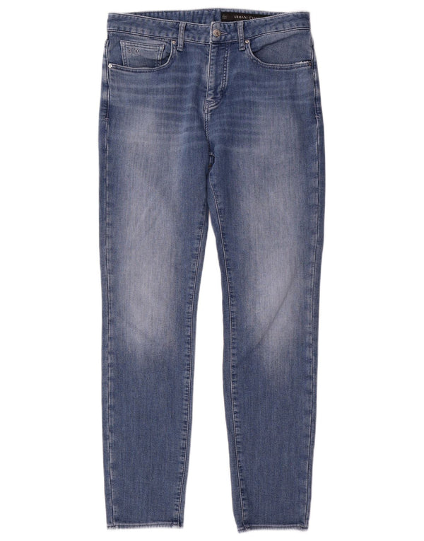 Armani Exchange Dame Slim Jeans W32 L32 Blå Bomuld