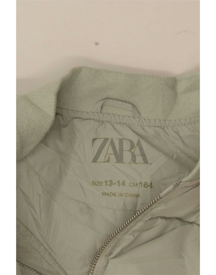 Zara Girls Polstret Gilet 13-14 år grøn polyester