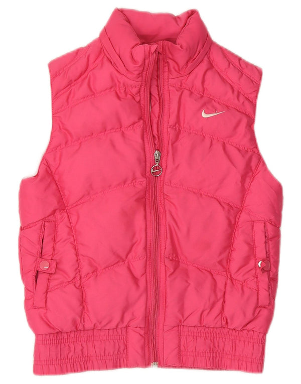 Nike Girls Padded Gilet 8-9 Years Small Pink