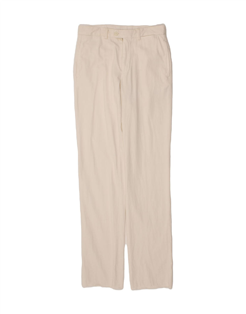BURBERRYS Womens Straight Chino Trousers IT 46 Small W30 L37 White Cotton Vintage Burberrys and Second-Hand Burberrys from Messina Hembry 