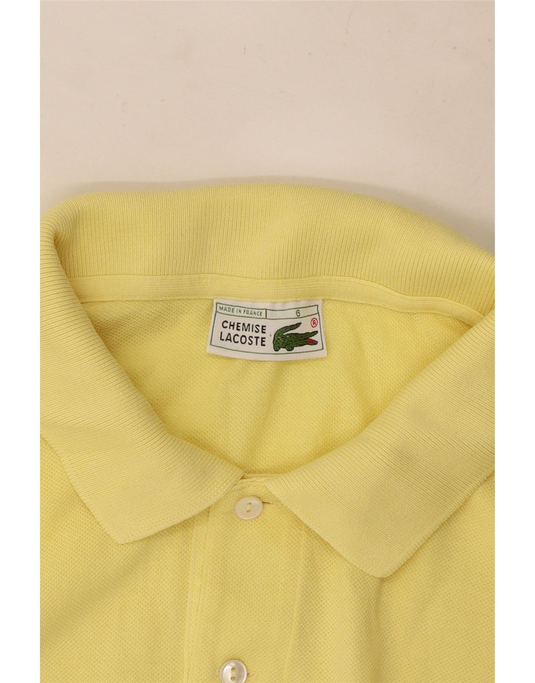 Lacoste Herre Polo Shirt Størrelse 6 XL Gul