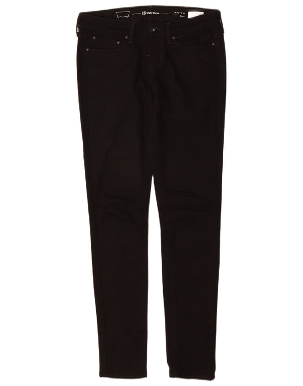 LEVI'S Dame Slight Curve Modern Rise Skinny Jeans W25 L30 Sort Bomuld