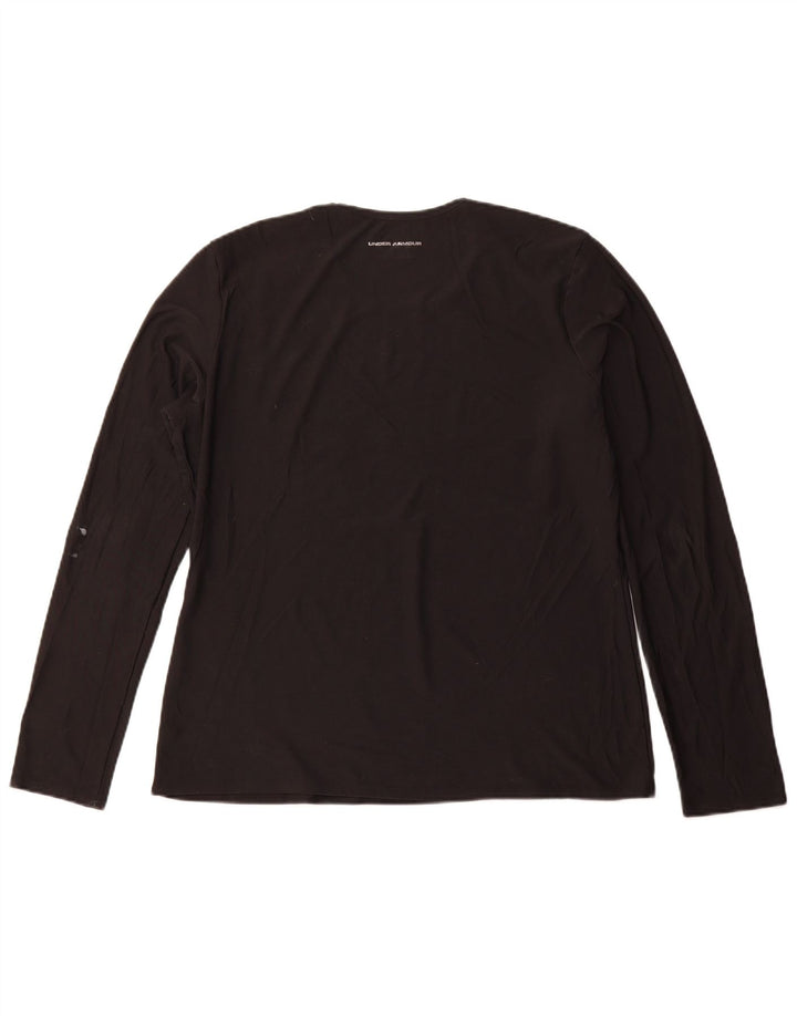 UNDER ARMOUR Dame Top Langærmet UK 14 Stor Sort Polyester