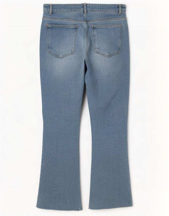 Zara Dame Bootcut Jeans EU 42 Large W32 L25 Blå