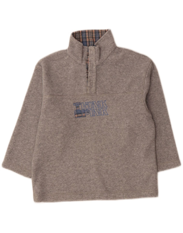 Think Pink Boys Graphic Fleece Jumper 5-6 år Grå Polyester