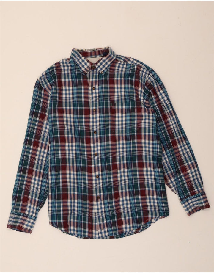IZOD Mens Flannel Shirt Large Blue Check Cotton Vintage Izod and Second-Hand Izod from Messina Hembry 