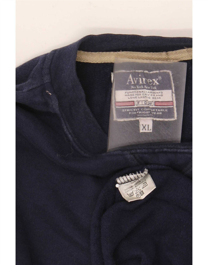 Avirex Herre Sweatshirt Jumper XL Marineblå Bomuld