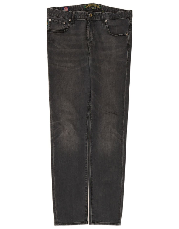 SUPERDRY Mens Slim Jeans W32 L32 Grey Cotton