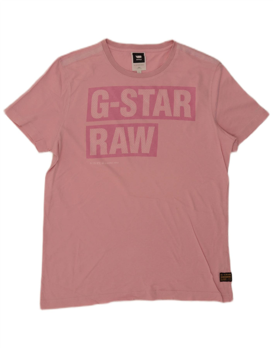 G-Star Herre Grafisk T-Shirt Top Stor Pink Bomuld