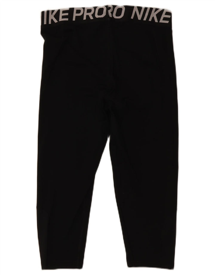 Nike Dame Dri Fit Capri Leggings UK 18 XL Sort Polyester