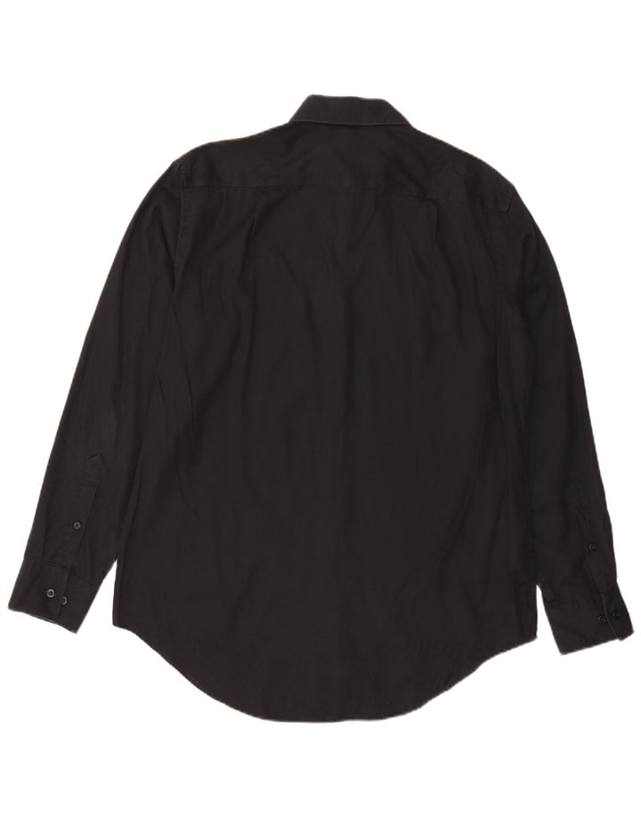 Calvin Klein Herre NON - IRON Shirt Størrelse 16 1/2 Stor sort nålestribe