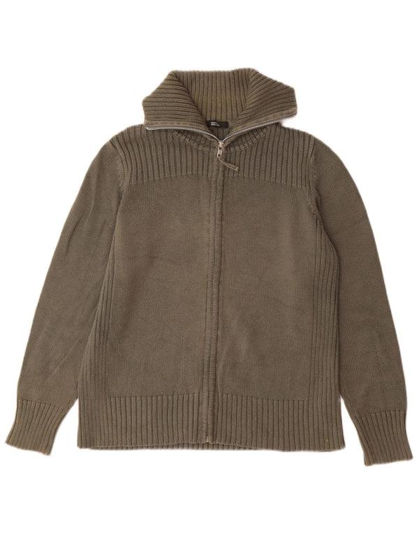 Marks & Spencer dame cardigan sweater UK 18 XL Khaki Bomuld