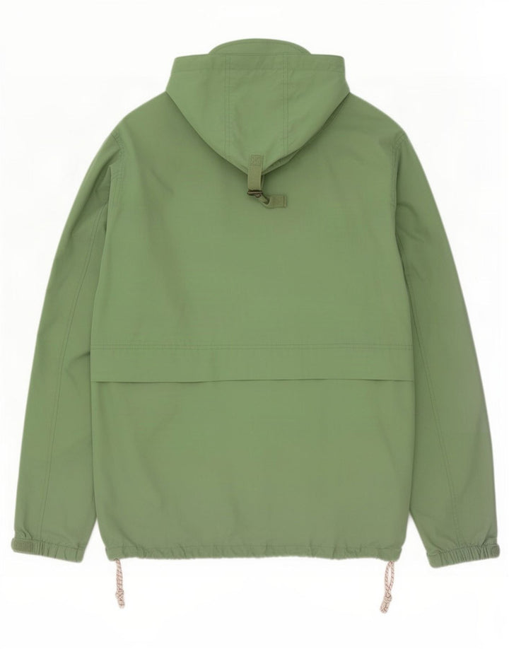 Fat Face Dame Hætte Oversized Regnjakke UK 16 Stor Grøn Bomuld