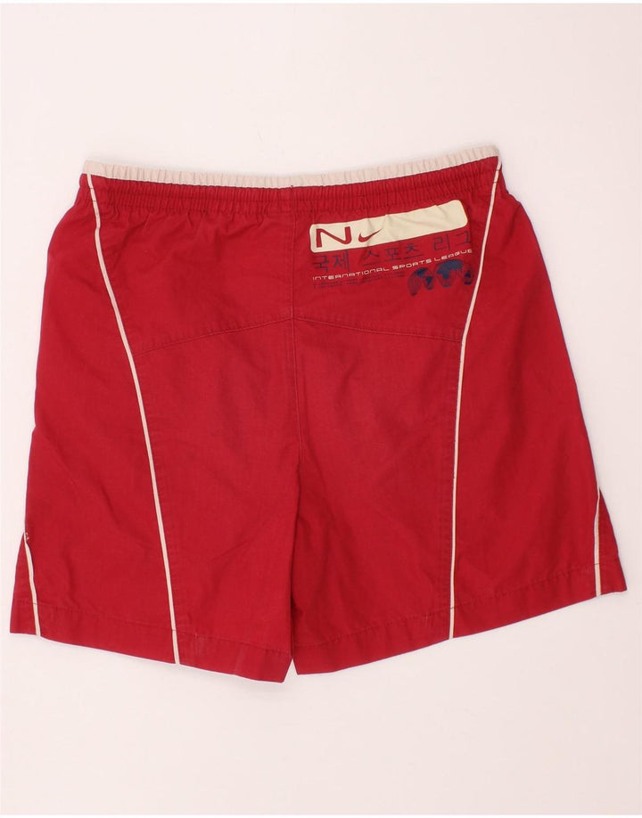 NIKE Grafiske sportsshorts til drenge 8-9 år Lille rød polyester