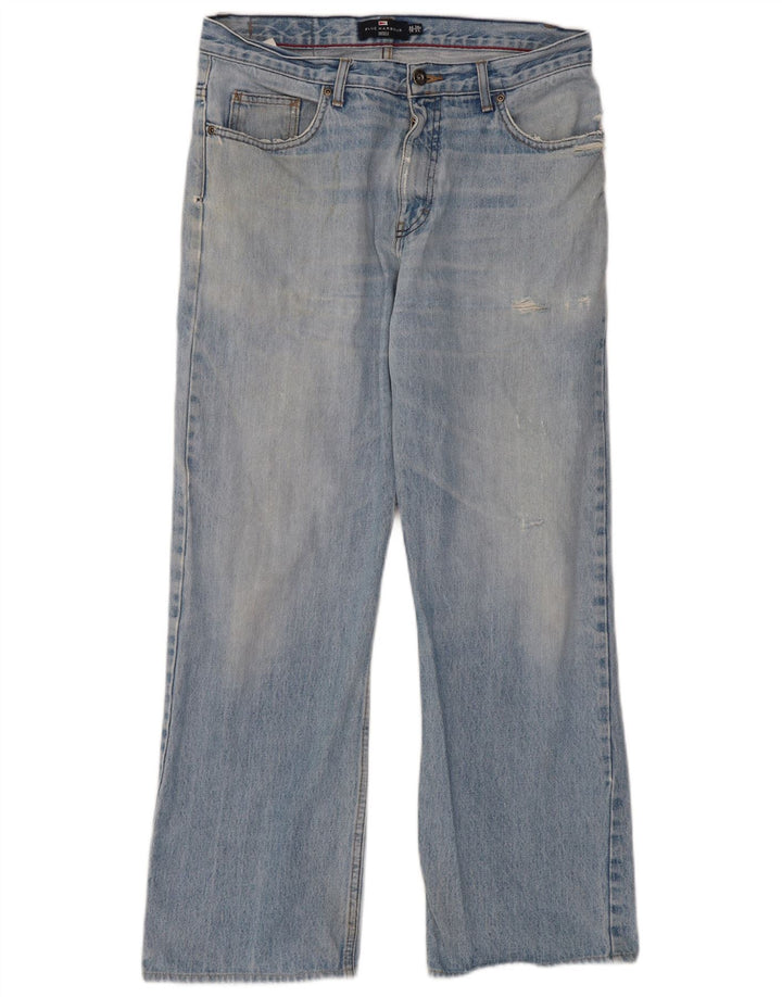 Marks & Spencer Herre Blue Harbor Bootcut Jeans W34 L31 Blue Cotton