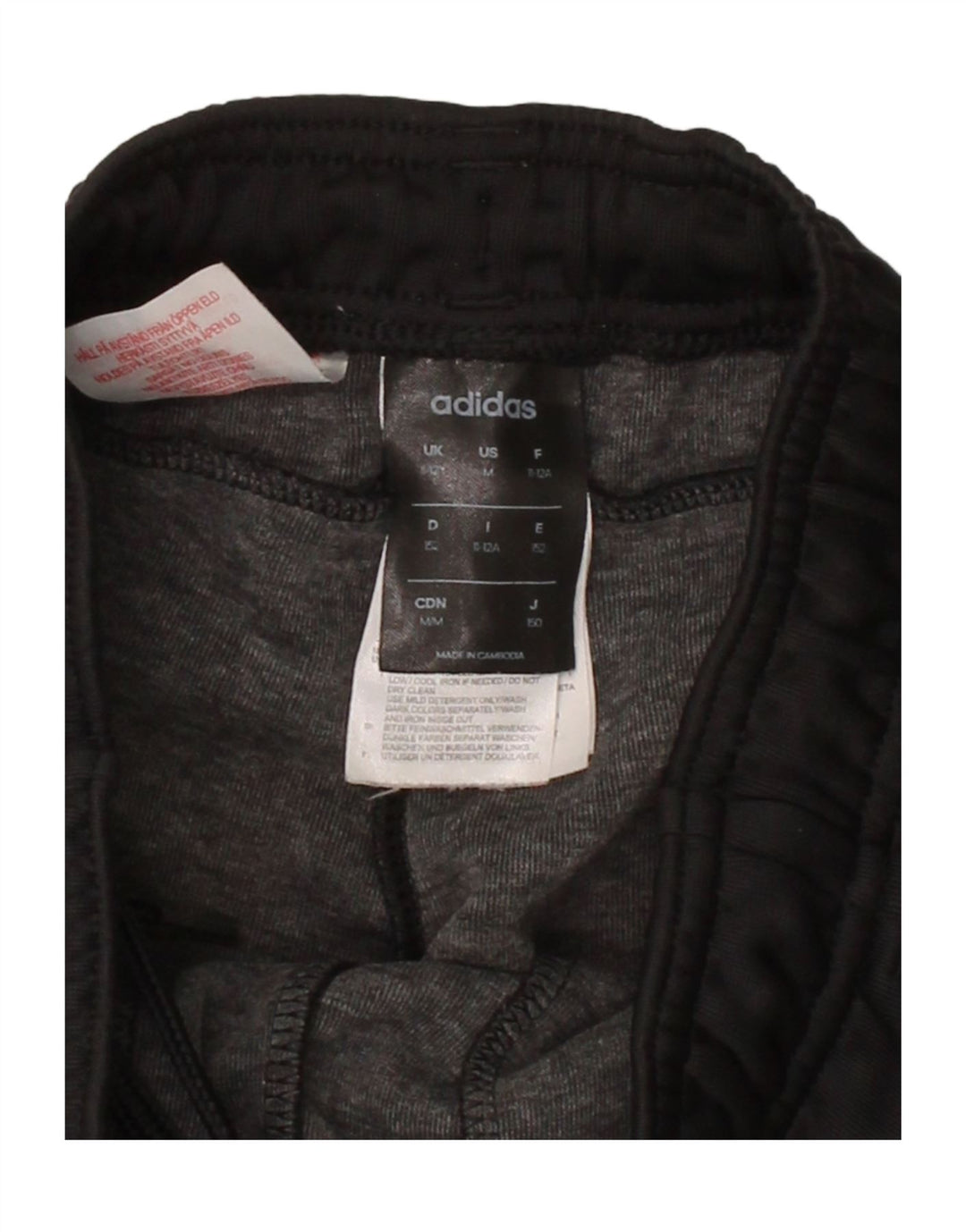ADIDAS Boys Tracksuit Trousers Joggers 11-12 Years Medium Black Polyester Vintage Adidas and Second-Hand Adidas from Messina Hembry 