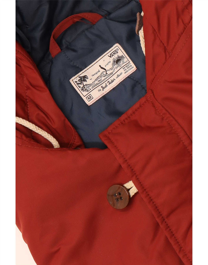 Vans Herre Hooded Parka Jacket UK 38 Medium Maroon