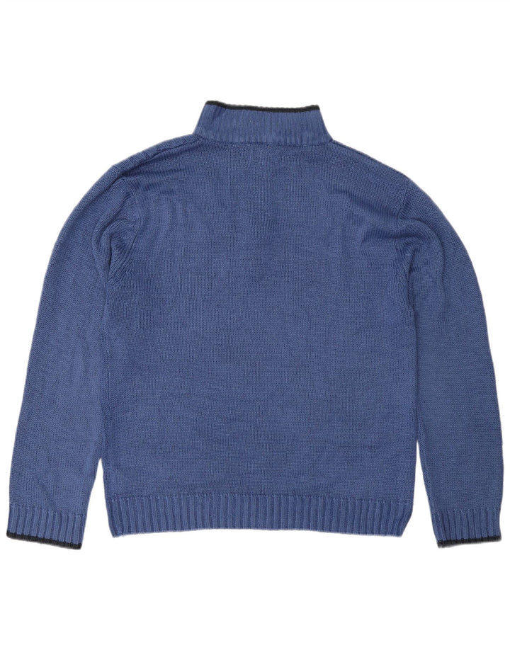 Pierre Cardin Herre Zip Neck trøje Sweater Large Blue