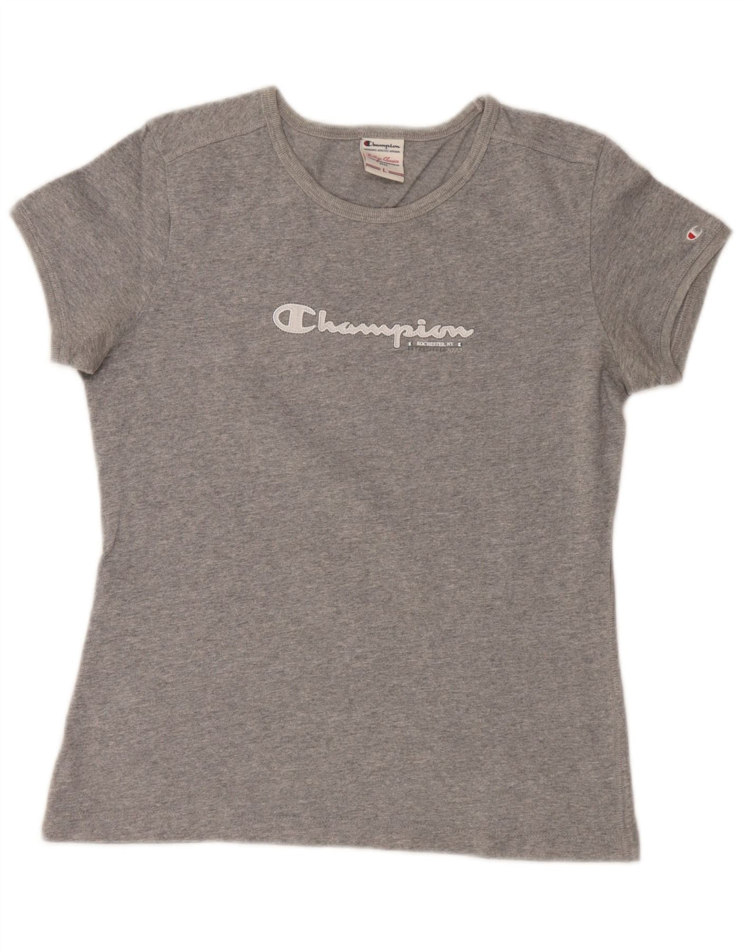 CHAMPION Womens Heritage Classics Grafisk T-Shirt Top UK 14 Large Grey