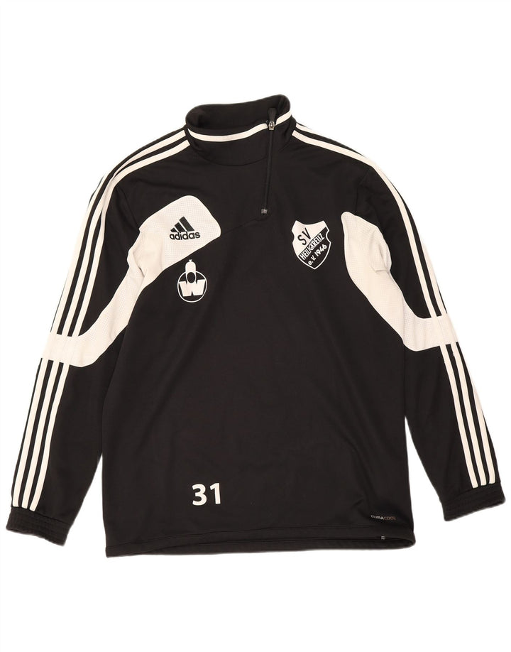 Adidas Herre Climacool Grafisk Pullover Træningsdragt Top UK 42/44 Stor Sort