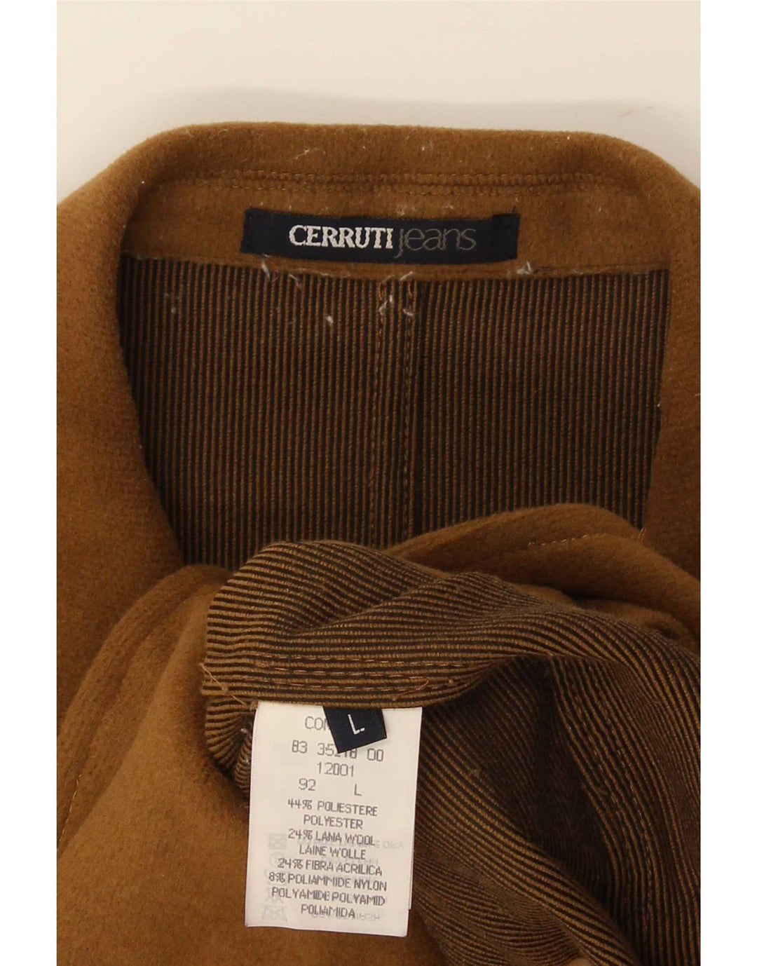 Cerruti Dame 3-knaps blazerjakke UK 16 Stor brun polyester