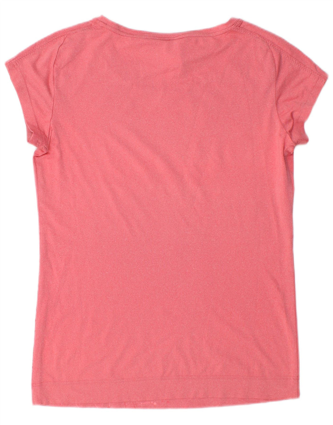 Adidas Grafisk T-Shirt Top UK 12/14 Medium Pink Polyester
