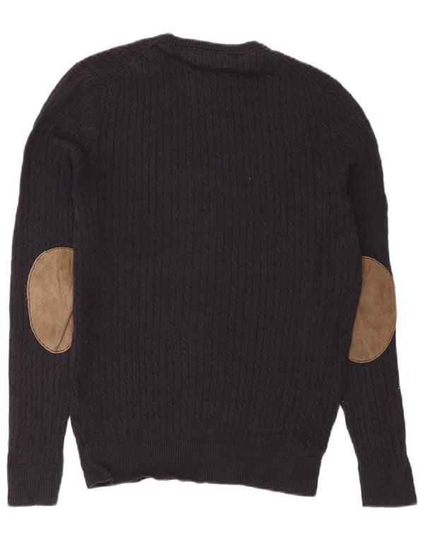 Massimo Dutti Herre V-hals sweater Medium Marineblå Bomuld