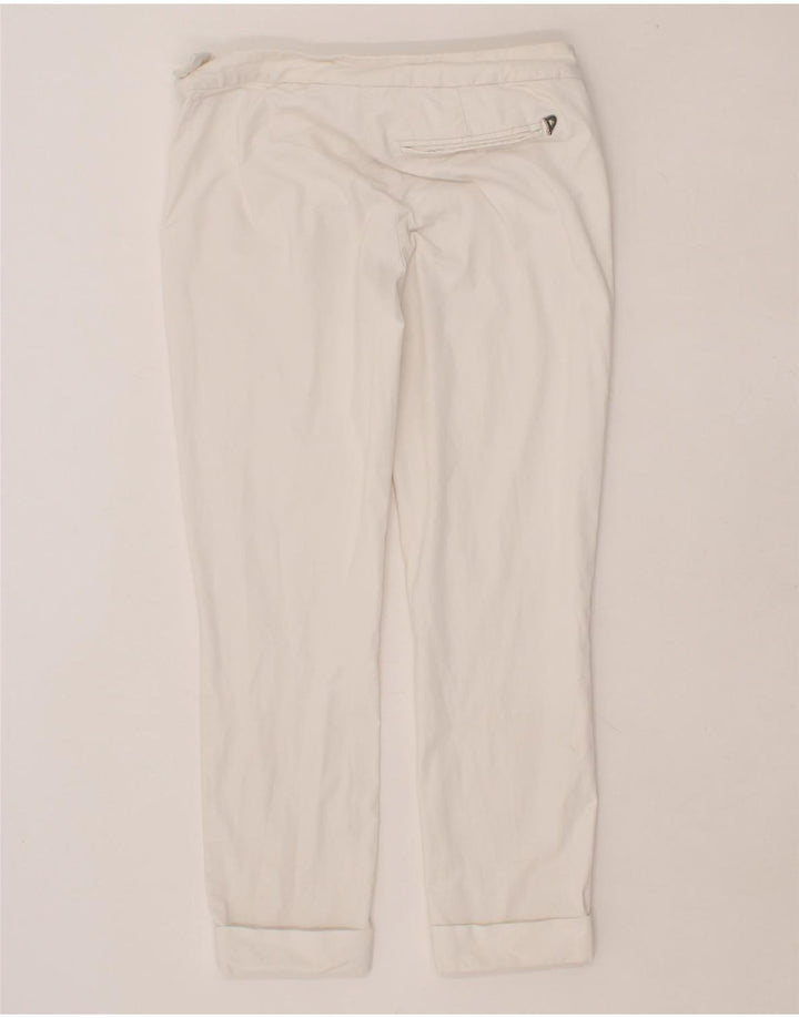 DONDUP Womens Crop Slim Casual Trousers W28 L24 White Vintage Dondup and Second-Hand Dondup from Messina Hembry 