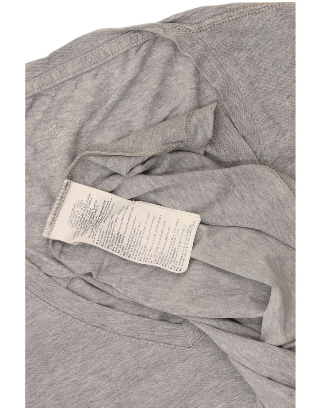 Nike T-shirt top til kvinder UK 8 Lille grå flækket bomuld